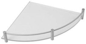 Ραφιέρα Μπάνιου Διάφανη Mensole 062299 20x20cm Satine-Clear Karag Ανοξ.Ατσάλι,Γυαλί