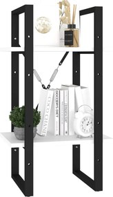 vidaXL Βιβλιοθήκη με 2 Ράφια Λευκή 40 x 30 x 70 εκ. από Επεξ. Ξύλο