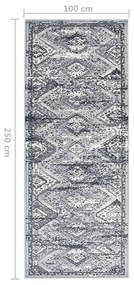 vidaXL Χαλί Διάδρομος Γκρι Οριεντάλ 100 x 250 εκ. από BCF