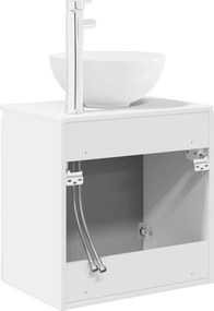 vidaXL Επιτοίχια Λεκάνη Έπιπλο Λευκό 49,5 x 41 x 64,5 εκ