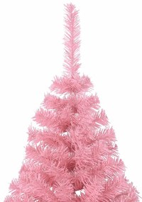 vidaXL Χριστουγεννιάτικο Δέντρο Τεχνητό Μισό Με Βάση Ροζ 180 εκ. PVC