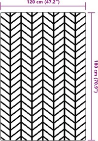 vidaXL Χαλί εξωτερικού χώρου ARAKIL γκρι 120x180 cm PP