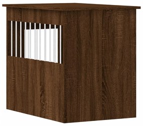 Κλουβί Σκύλου Καφέ Δρυς 55x80x68 εκ. από Επεξεργ. Ξύλο 838329