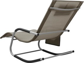 vidaXL Ξαπλώστρα Taupe / Γκρι από Textilene