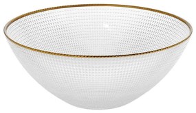 Σαλατιέρα Perge 80.087.07 Φ28cm Clear-Gold Cryspo Trio Large Glass