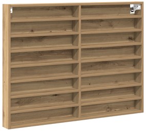 vidaXL Βιτρίνα Artisan Ξύλο Δρυός 100x8,5x75 εκ. Συνθετικό Ξύλο
