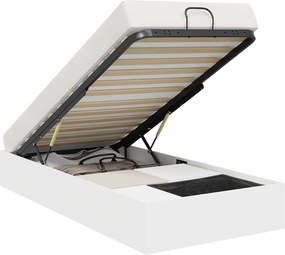 vidaXL Κρεβάτι Οθωμανικού Τύπου Λευκό 90 x 200 cm