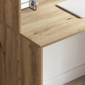 vidaXL Γραφείο artisan δρυς 102 x 50 x 124 εκ. Επεξεργασμένο ξύλο