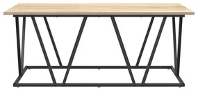 vidaXL Τραπεζάκι Καφέ  Σονομά Οξιάς 100x50x40 εκ. Φτιαγμένο από Επεξεργασμένο Ξύλο και Μέταλλο