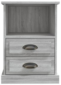 vidaXL Κομοδίνα 2 τεμ. Γκρι Sonoma 43x36x60 εκ.