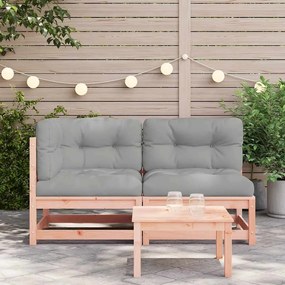 vidaXL Patio Sofa 2-θέσιο Solid Douglas wood, Oxford fabric, PP cotton