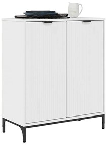 vidaXL Πλαϊνό γραφείο Γυαλιστερό λευκό 69.5 x 33 x 82 εκ.