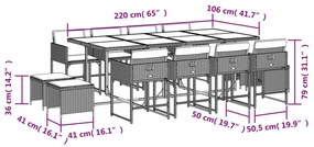 ΣΕΤ ΤΡΑΠΕΖΑΡΙΑΣ ΚΗΠΟΥ 13ΤΕΜ. ΜΑΥΡΟ ΑΠΟ ΣΥΝΘ. ΡΑΤΑΝ ΜΕ ΜΑΞΙΛΑΡΙΑ 3278106