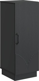 vidaXL Πλαϊνό γραφείο Μαύρο 33 x 34,5 x 87 εκ. Επεξεργασμένο Ξύλο