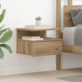 vidaXL Floating Nightstand Artisan Oak 40x31x27 εκ. Κατασκευασμένο ξύλο
