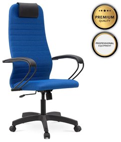 0204099 Καρέκλα γραφείου Darkness Megapap με διπλό ύφασμα Mesh χρώμα μπλε 66,5x70x125/135εκ. Mesh ύφασμα/Δέρμα, 1 Τεμάχιο