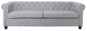 WOODWELL Ε9420,34CHESTERFIELD Newport Kαναπές 3Θέσιος Σαλονιού - Καθιστικού, Ύφασμα Antique Look Γκρι 219x82x73cm Ε9420,34