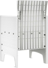 vidaXL Καρέκλα Κήπου 4 pcs Λευκό 53 x 49 x 85 εκ. Πολυπροπυλένιο