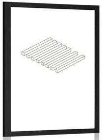 Αφίσα με παρπαστού σε απλή διακόσμηση - 30x45 black
