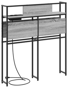vidaXL Κεφαλάρι Αποθήκης Γκρι sonoma 90 cm Επεξεργασμένο ξύλο