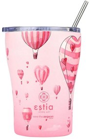 Ποτήρι - Θερμός Με Καλαμάκι Save The Aegean Love Ascend 01-23102 350ml Pink Estia