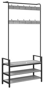 vidaXL Κρεμάστρα Γκρι sonoma 95 x 34 x 184 εκ Επεξεργασμένο ξύλο