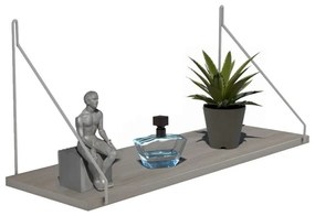 Ράφι Τοίχου Agilan HM9183.14 72x20x27cm Sonοma-White Melamine, Metal