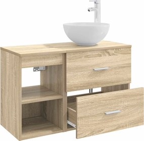 vidaXL Σετ Επίπλων Μπάνιου 2 pcs Sonoma Δρυς Επεξεργασμένο Ξύλο