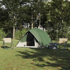 vidaXL Σκηνή Camping 2 ατόμων Αδιάβροχο Πράσινο ταφτάς