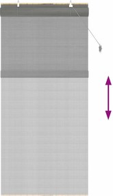 vidaXL Ρόλερ (στόρι) Γκρι 100 x 220 cm Μπαμπού