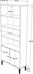 Ντουλάπι Καρυδί SAFLER 75x25x178