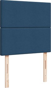 vidaXL Κρεβάτι Boxspring με Στρώμα Μπλε 80x200 εκ. Υφασμάτινο