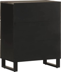 vidaXL Μπουφές Μαύρο 60x33x75 cm Μασίφ Ξύλο Μάνγκο