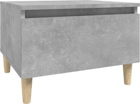 vidaXL Τραπέζια Βοηθητικά 2 τεμ. Γκρι Σκυροδ. 50x46x35 εκ. Επεξ. Ξύλο