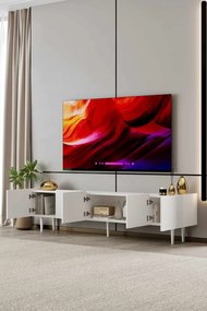 Έπιπλο Τηλεόρασης Λευκό CLOSOO 200x29x20