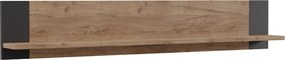 Ράφι τοίχου OLD WOOD Χρυσός Δρύς με Μαύρο 115.6x17.6x20εκ SO-OLDSHELF