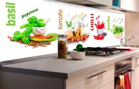 Αυτοκόλλητη φωτοταπετσαρία για μπαχαρικά και βότανα κουζίνας - 350x60