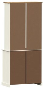 vidaXL Βιτρίνα VIGO Λευκή 78 x 40 x 175 εκ. από Μασίφ Ξύλο Πεύκου