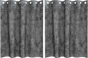 vidaXL Βελούδινες Κουρτίνες 2 pcs Γκρι 140 x 140 cm Βελούδο