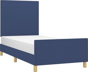vidaXL Σκελετός Κρεβατιού Χωρίς Στρώμα Μπλε 80x200 εκ. Υφασμάτινο