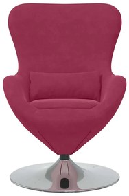vidaXL Κάθισμα-αυγό Μπορντό 63 x 73 x 90 εκ Βελούδο