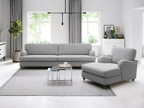 Ανάκλινδρο Bloomington A111, Γκρι, 85x92x146cm, Ταπισερί, Πόδια: Μέταλλο, Ξύλο | Epipla1.gr