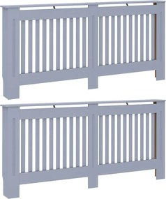 vidaXL Καπάκι Καλοριφέρ 2 pcs Γκρι 172 x 19 x 81,5 cm