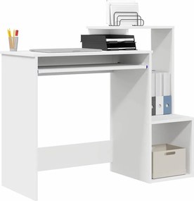 vidaXL Γραφείο με συρτάρι Λευκό 106 x 41 x 88.5 εκ. Επεξεργασμένο ξύλο
