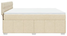 ΚΡΕΒΑΤΙ BOXSPRING ΜΕ ΣΤΡΩΜΑ ΚΡΕΜ 180X200 ΕΚ. ΥΦΑΣΜΑΤΙΝΟ 3289459