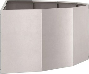 vidaXL Γλάστρα Ασημί 120 x 60 x 35 cm Ανοξείδωτο ατσάλι