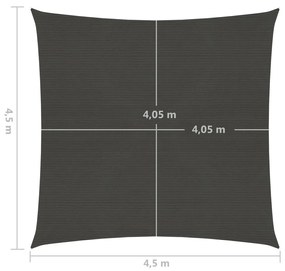 Πανί Σκίασης Ανθρακί 4,5 x 4,5 μ. από HDPE 160 γρ./μ² - Ανθρακί