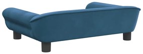 vidaXL Κρεβάτι Σκύλου Μπλε 70 x 48 x 22 εκ. Βελούδινο