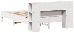 vidaXL Κρεβάτι Βιβλιοθήκη Χωρίς Στρώμα 160x200 εκ Μασίφ Ξύλο Πεύκου