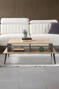Τραπεζάκι Σαλονιού Sapphire Δρυς / Ανθρακί SISAS 100x56x20